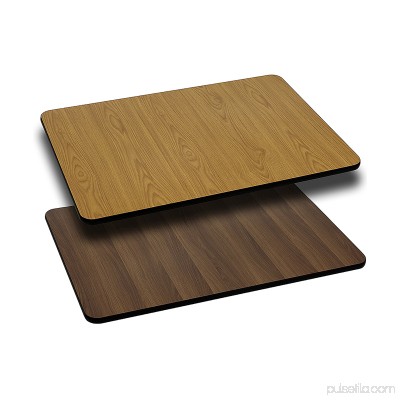 Flash Furniture 30 X 45 Rectangular Table Top With Natural Or Walnut Reversible Laminate Top